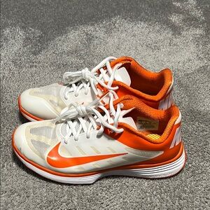 Men’s Nike Zoom Lunarlon Vapor Trainer Shoes Size 7 White/Orange